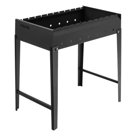 Мангал сварной Camping Palisad 69668, 605 х 375 х 138/640 мм, сталь 2 мм купить в Губкинске