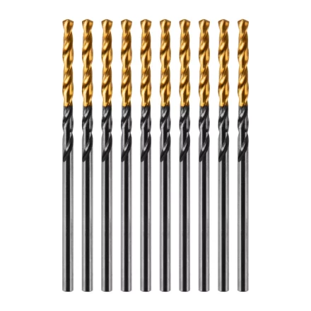 Сверло по металлу, 2 мм, HSS-Tin, Golden Tip, 10 шт. Denzel 717203 купить в Губкинске