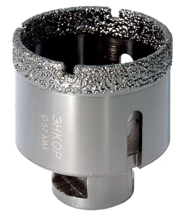 Коронка алмазная по керамограниту D 57 мм для УШМ сух. рез Энкор 48313 купить в Губкинске