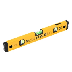 Уровень алюминиевый Denzel 33690, магнит., фрезерованный, 3 глазка (1 зеркал.), 0,5 мм/м, 400 мм