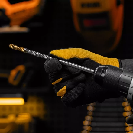 Сверло спиральное по металлу Denzel, 8,5 х 165 мм, Р6М5, Golden Tip, удлиненное, 718261 купить в Губкинске