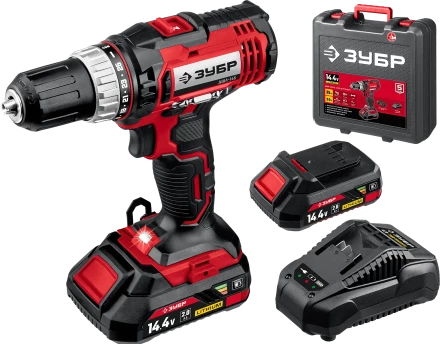 Дрель-шуруповерт, 2 АКБ С1-14 (2 Ач), в кейсе ДШЛ-145-22 серия «МАСТЕР» купить в Губкинске