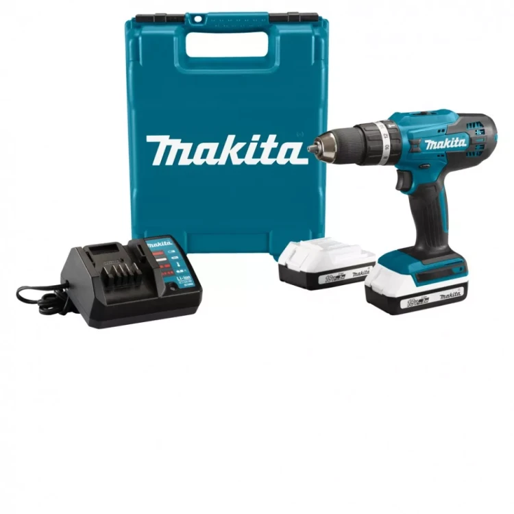 Аккумуляторная ударная 18В дрель-шуруповерт Makita HP488D002 (2*АКБ 1.5Ач тип G, ЗУ) купить в Губкинске