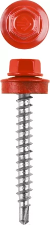 Саморезы ЗУБР окраш., RAL 3003 рубин.-красн., для крепл. кров. матер. к дерев. обреш., 4.8x38мм, 300шт 4-300315-48-038-3003 купить в Губкинске