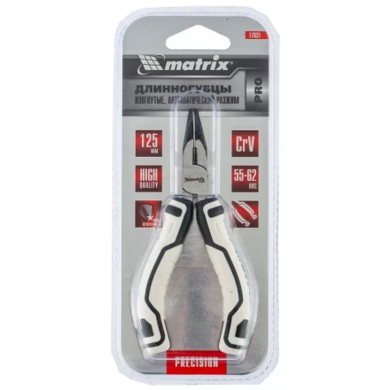 Длинногубцы Mini 125 мм изогнутые авторазжим Pro Matrix 17831 купить в Губкинске
