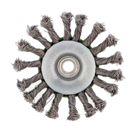 Щетка для УШМ 115 мм М14 Тарелка крученая проволока 0,5 мм Сибртех 746107 купить в Губкинске