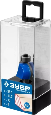 ЗУБР 38.1 x 16 мм, радиус 12.7 мм, фреза кромочная калевочная №2, Профессионал (28702-38.1) купить в Губкинске