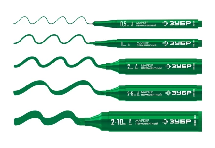 ЗУБР МП-50 зеленый, 0.5 мм перманентный маркер (06321-4) купить в Губкинске