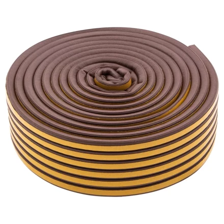 Уплотнитель резиновый, 24 м, профиль &quot;D&quot;, коричневый Сибртех 88904 купить в Губкинске