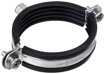 ЗУБР 2 1/2, М8/М10, цинк, 10 шт, трубный хомут с гайкой (37880-75-80) купить в Губкинске