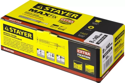 Дюбель-гвоздь полипропиленовый, потайный бортик, 8 x 140 мм, 50 шт, STAYER Master 30645-08-140 30645-08-140 купить в Губкинске