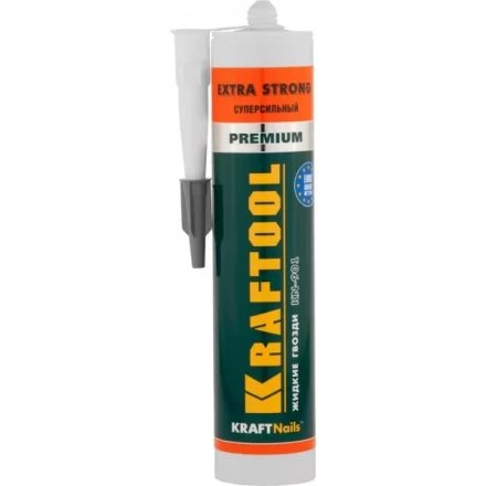 Клей монтажный KRAFTOOL KraftNails Premium KN-901, сверхсильный универсальный, для наружных и внутренних работ, 310мл 41343_z01 купить в Губкинске