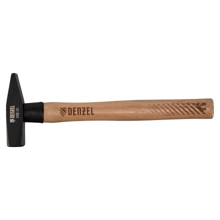Молоток слесарный, 400 г Denzel, кованый квадратный боек, буковая рукоятка, 10428 купить в Губкинске