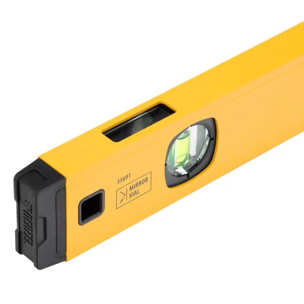 Уровень алюминиевый Denzel 33691, магнит, фрезерованный, 3 глазка (1 зеркал.), 0,5 мм/м, 600 мм купить в Губкинске