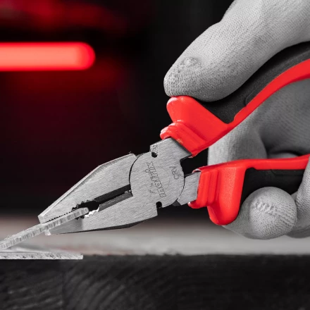 Плоскогубцы комбинированные Matrix, 180 мм, хром-ванадий, двухкомпонентные рукоятки, 17091 купить в Губкинске