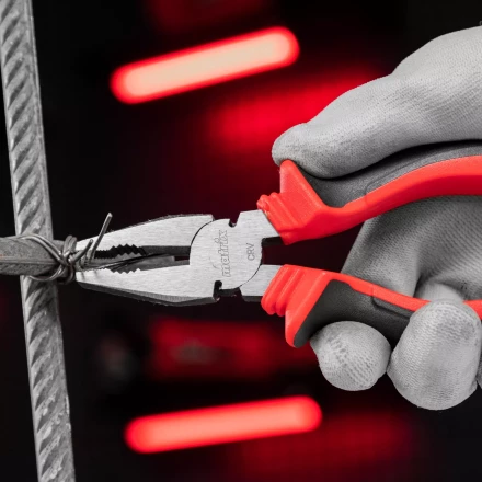 Плоскогубцы комбинированные Matrix, 180 мм, хром-ванадий, двухкомпонентные рукоятки, 17091 купить в Губкинске