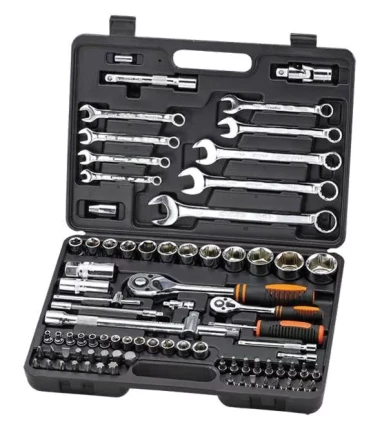 Набор инструментов Кратон TS-18 1/2 1/4 82 предмета 2 28 09 018 купить в Губкинске