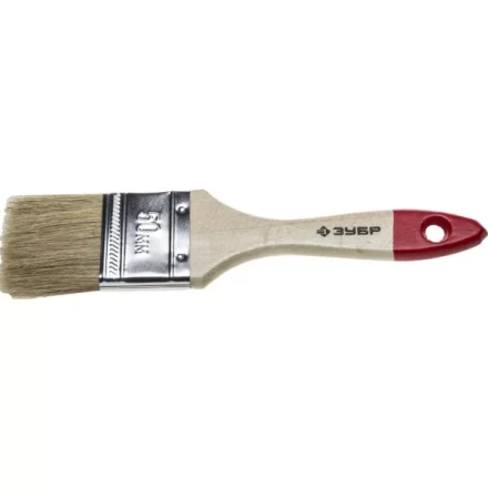 Кисть плоская ЗУБР "УНИВЕРСАЛ СТАНДАРТ ", натуральная щетина, деревянная ручка, 50мм 4-01001-050 купить в Губкинске