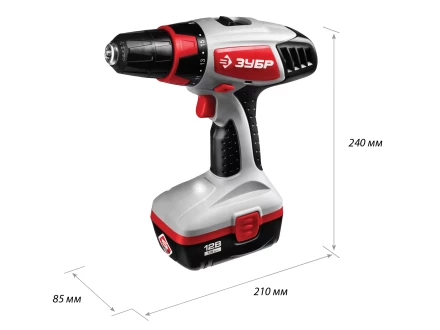 Дрель-шуруповерт 2 АКБ ЗДА-12-2 КИН серия МАСТЕР купить в Губкинске