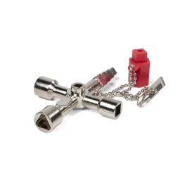 Ключ для электрошкафов КВТ КЭШ-5М с 5 профилями и битой «крест/шлиц» (84624)