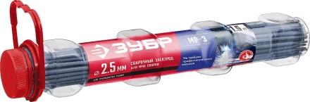 ЗУБР Д 2.5 х 350 мм, 1.5 кг в ПВХ тубе, МР-3 рутиловый, электрод сварочный (40011-2.5) купить в Губкинске