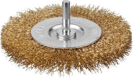 ЗУБР &quot;ПРОФЕССИОНАЛ&quot;. Щетка дисковая для дрели, витая латунированная стальная проволока 0,3мм, 100мм 3520-100_z02 купить в Губкинске