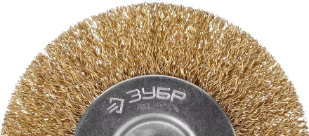 ЗУБР &quot;ПРОФЕССИОНАЛ&quot;. Щетка дисковая для дрели, витая латунированная стальная проволока 0,3мм, 100мм 3520-100_z02 купить в Губкинске