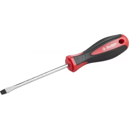 Отвертка ЗУБР &quot;МАСТЕР&quot;, Cr-v, эргономичная двухкомпонентная рукоятка, SL5,5x100мм 25061-5.5-100_z03 купить в Губкинске
