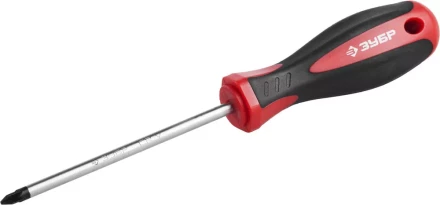 Отвертка ЗУБР &quot;МАСТЕР&quot;, Cr-v, эргономичная двухкомпонентная рукоятка, PZ1x100мм 25063-1-100_z02 купить в Губкинске