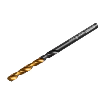 Сверло по металлу, 3 мм, HSS-Tin, Golden Tip, 10 шт. Denzel 717205 купить в Губкинске