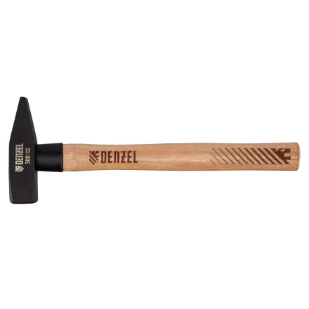 Молоток слесарный, 500 г Denzel, кованый квадратный боек, буковая рукоятка, 10429 купить в Губкинске