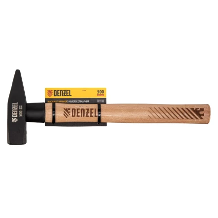 Молоток слесарный, 500 г Denzel, кованый квадратный боек, буковая рукоятка, 10429 купить в Губкинске