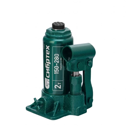 Домкрат гидравлический бутылочный Сибртех 50800, 2 т, 150-280 мм купить в Губкинске