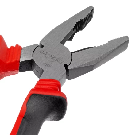 Плоскогубцы комбинированные Matrix, 200 мм, хром-ванадий, двухкомпонентные рукоятки, 17092 купить в Губкинске