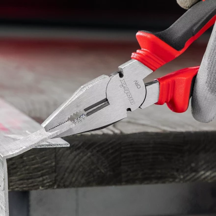 Плоскогубцы комбинированные Matrix, 200 мм, хром-ванадий, двухкомпонентные рукоятки, 17092 купить в Губкинске