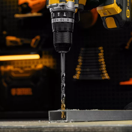 Сверло спиральное по металлу Denzel, 10 х 184 мм, Р6М5, Golden Tip, удлиненное 718263 купить в Губкинске