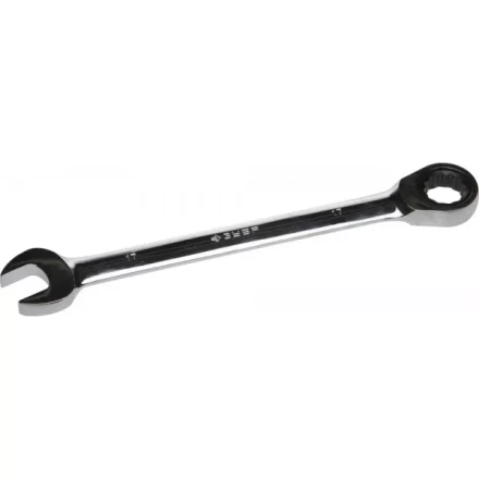 Ключ ЗУБР &quot;ПРОФИ&quot; гаечный комбинированный трещоточный, Cr-V сталь, хромированный, 17мм 27074-17 купить в Губкинске