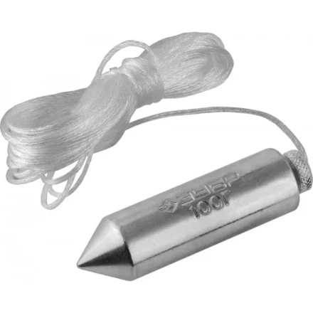 Отвес ЗУБР &quot;МАСТЕР&quot; строительный со шнуром, в пластиковом контейнере,100 г 0636-100_z01 купить в Губкинске