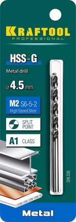 Сверла по металлу HSS-G Оберон 29651-4.5 купить в Губкинске