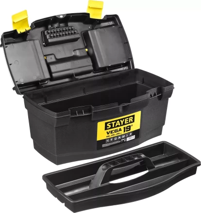 Ящик для инструмента "VEGA-19" пластиковый, STAYER 38105-18_z03 купить в Губкинске