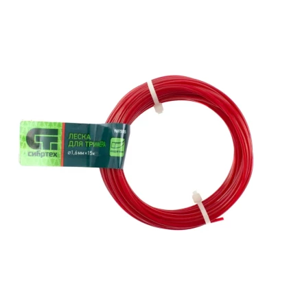 Леска для триммера квадратная, 1.6 мм х 15 м, Россия Сибртех 961535 купить в Губкинске