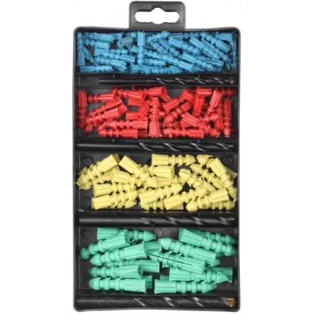 Набор ТЕВТОН Свёрла &quot;ХОББИ&quot; по бетону с дюбелями, 5, 6, 8, 10мм 2913-H4-120 купить в Губкинске