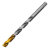 Сверло спиральное по металлу Denzel, 11 х 195 мм, Р6М5, Golden Tip, удлиненное 718264