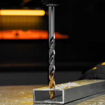 Сверло спиральное по металлу Denzel, 11 х 195 мм, Р6М5, Golden Tip, удлиненное 718264 купить в Губкинске