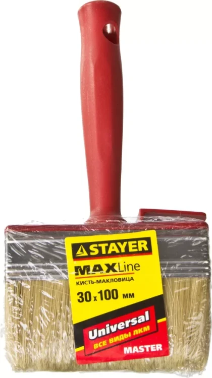 Макловица STAYER "MASTER" UNIVERSAL, светлая щетина, пластмассовый корпус, 3х10см 01824-10 купить в Губкинске