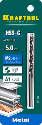 Сверла по металлу HSS-G Оберон 29651-5 купить в Губкинске