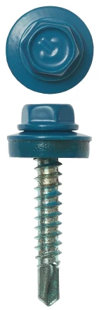 Саморезы ЗУБР окраш., RAL 5009 небесно-голуб., для крепл. кров. матер. к дерев. обреш., 4.8x29мм, 400шт 4-300315-48-029-5009 купить в Губкинске