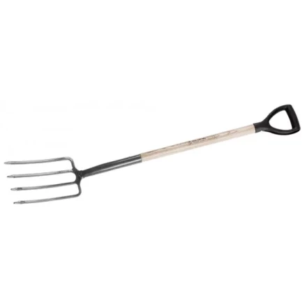 Вилы ЗУБР &quot;МАСТЕР&quot; ФАВОРИТ садовые, деревянный черенок из ясеня, пластиковая рукоятка, 280x180x1200мм 4-39562 купить в Губкинске