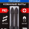 Биты ЗУБР "ПРОФИ" Phillips, тип хвостовика E 1/4", PH2, 50мм, 2шт, на карточке 26021-2-50-S2 купить в Губкинске