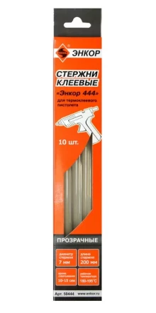 Стержень клеевой 7х200мм ЭНКОР 444 10 шт 50444 купить в Губкинске